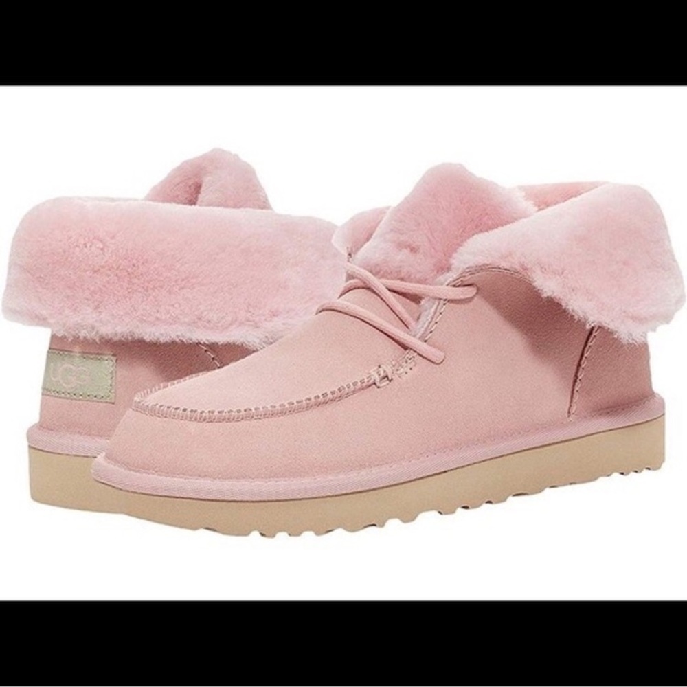 UGG Women's Pink Shearling Ankle Boots